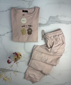 Alternative view of Pyjama pantalon haut manche longue   " Rose clair "