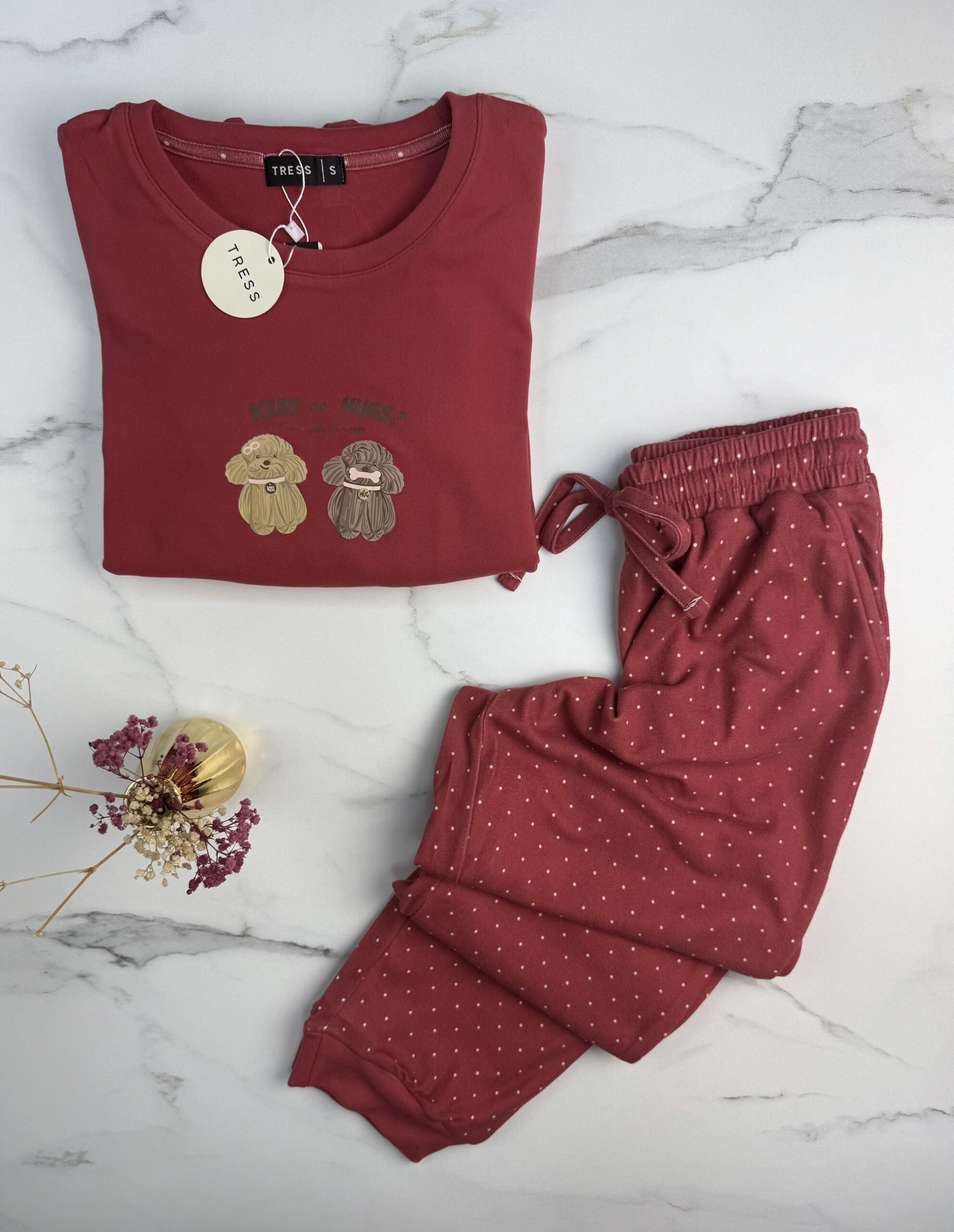 Pyjama pantalon haut manche longue   " Rose foncé " – Image 2