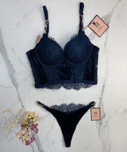 Alternative view of Ensemble 2pcs H  " Bleu vert "