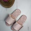 Pantoufle en satin " Rose "