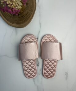 Alternative view of Pantoufle en satin " Rose "