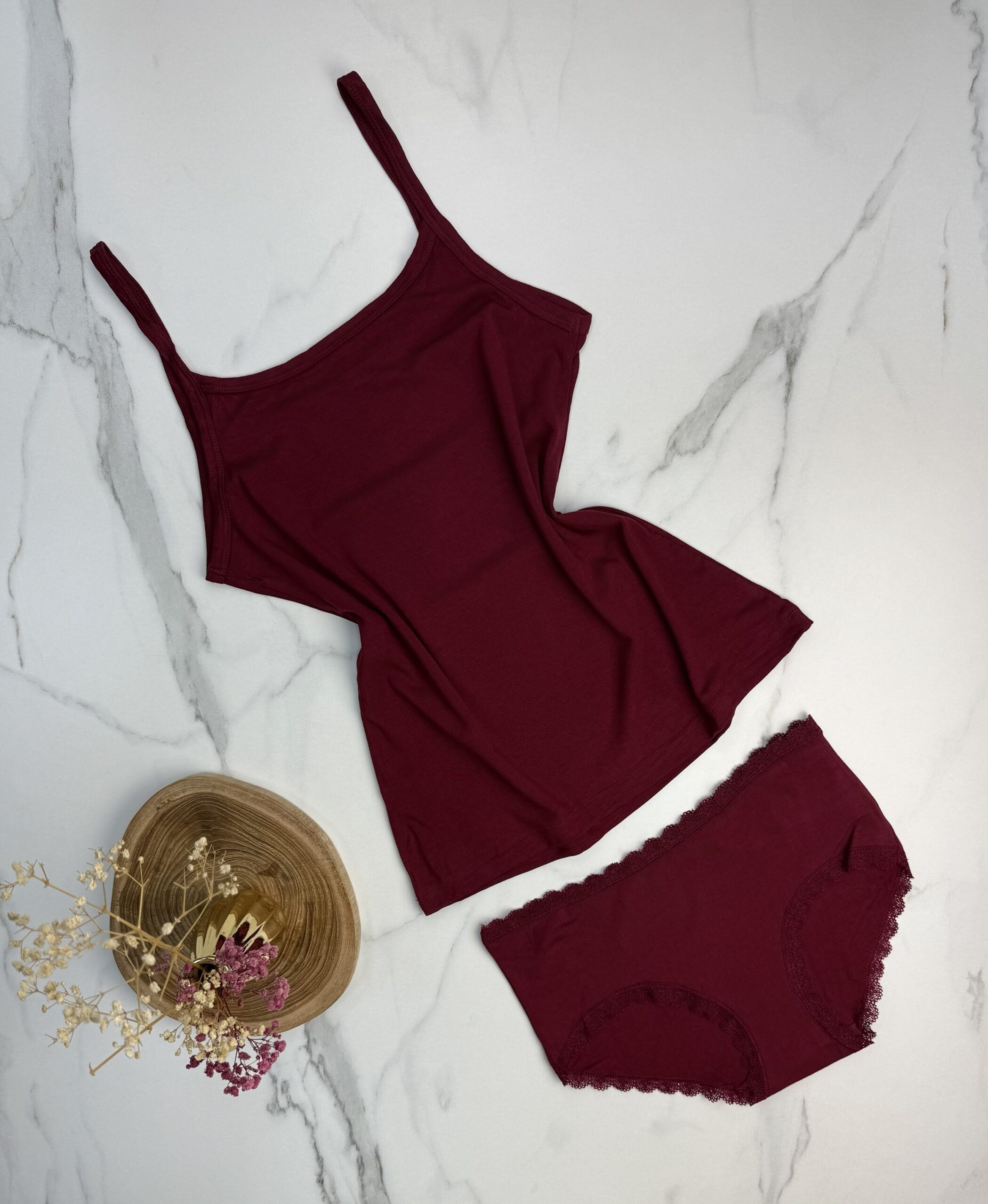 Tricot de peau + bas " Bordeaux " – Image 3