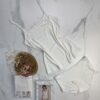 Tricot de peau + bas " Blanc "