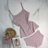Tricot de peau + bas " rose "