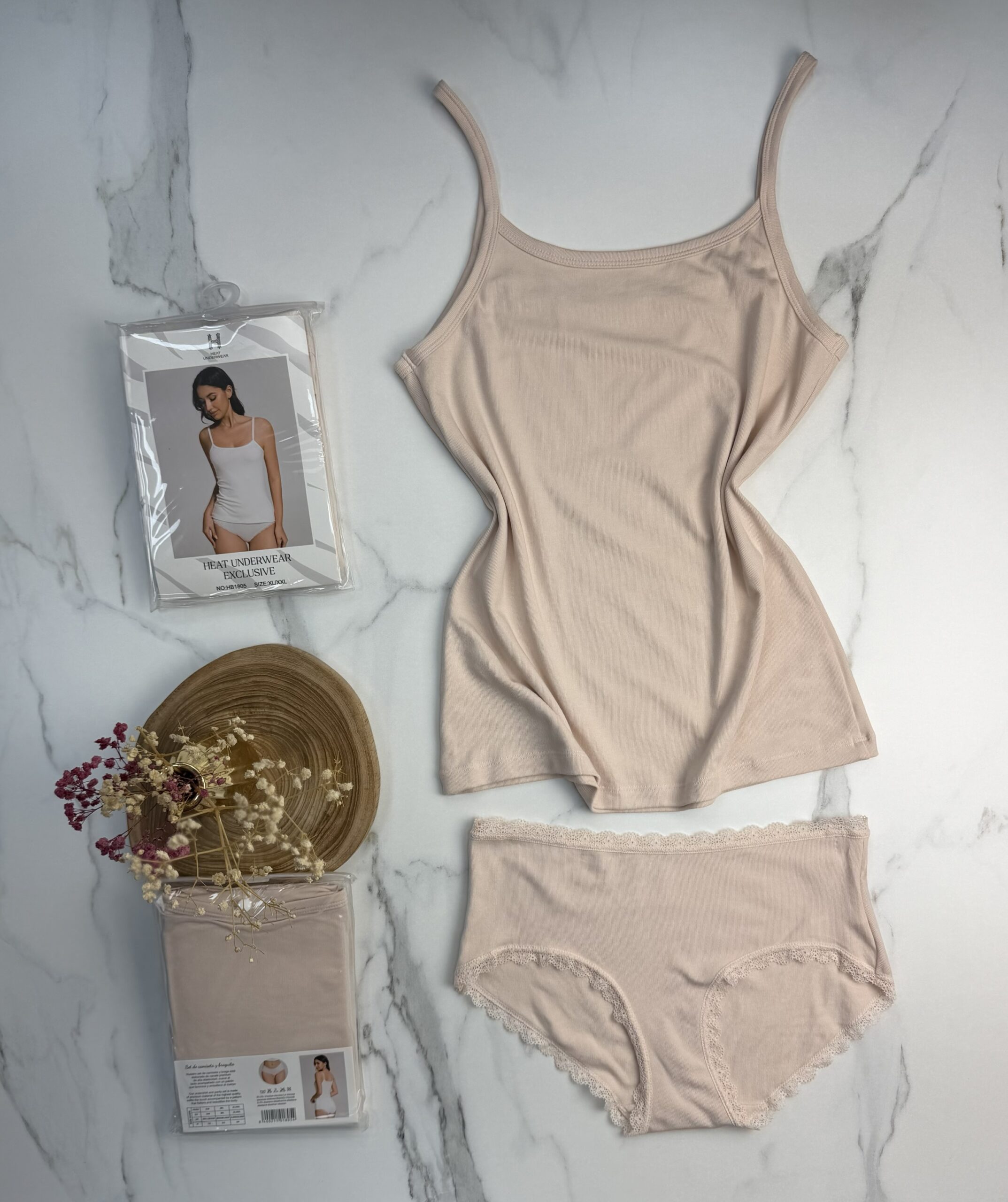 Tricot de peau + bas " beige " – Image 2