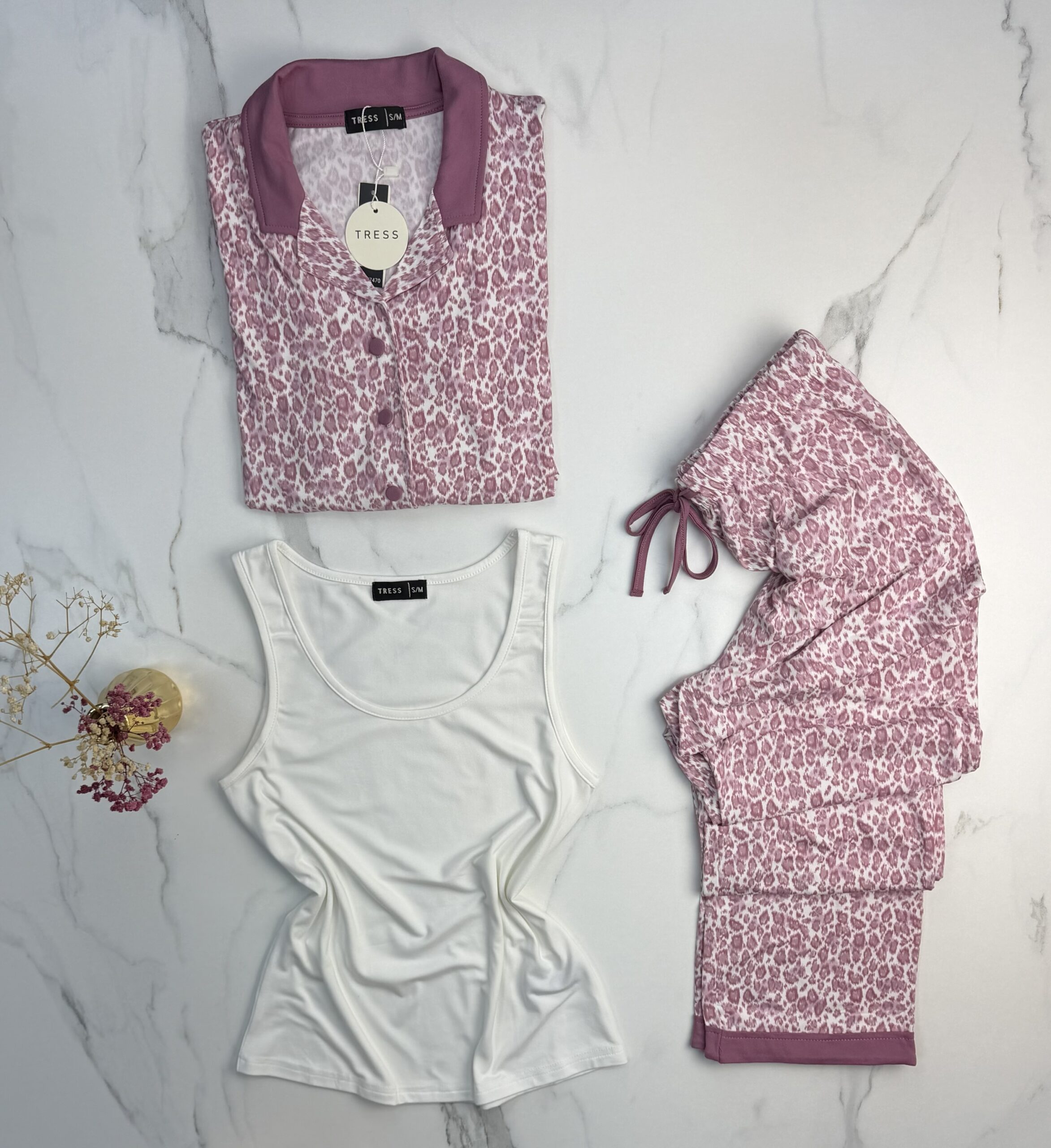 Pyjama 3 pcs " Léopard rose " – Image 2