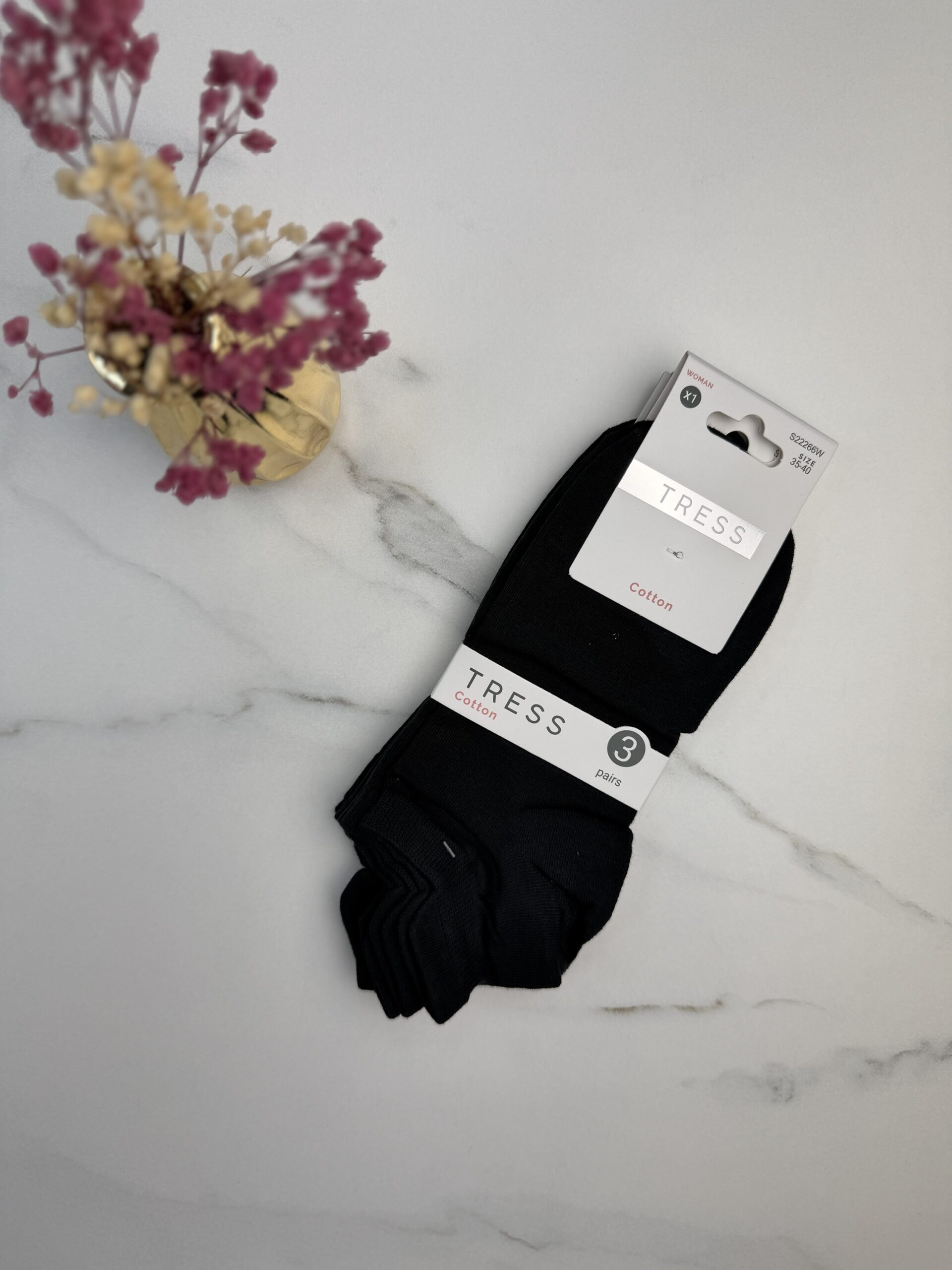 Pack de 3 chaussettes – Tress – Black – Image 3