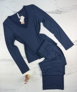 Pyjama haut manche longue " bleu nuit "