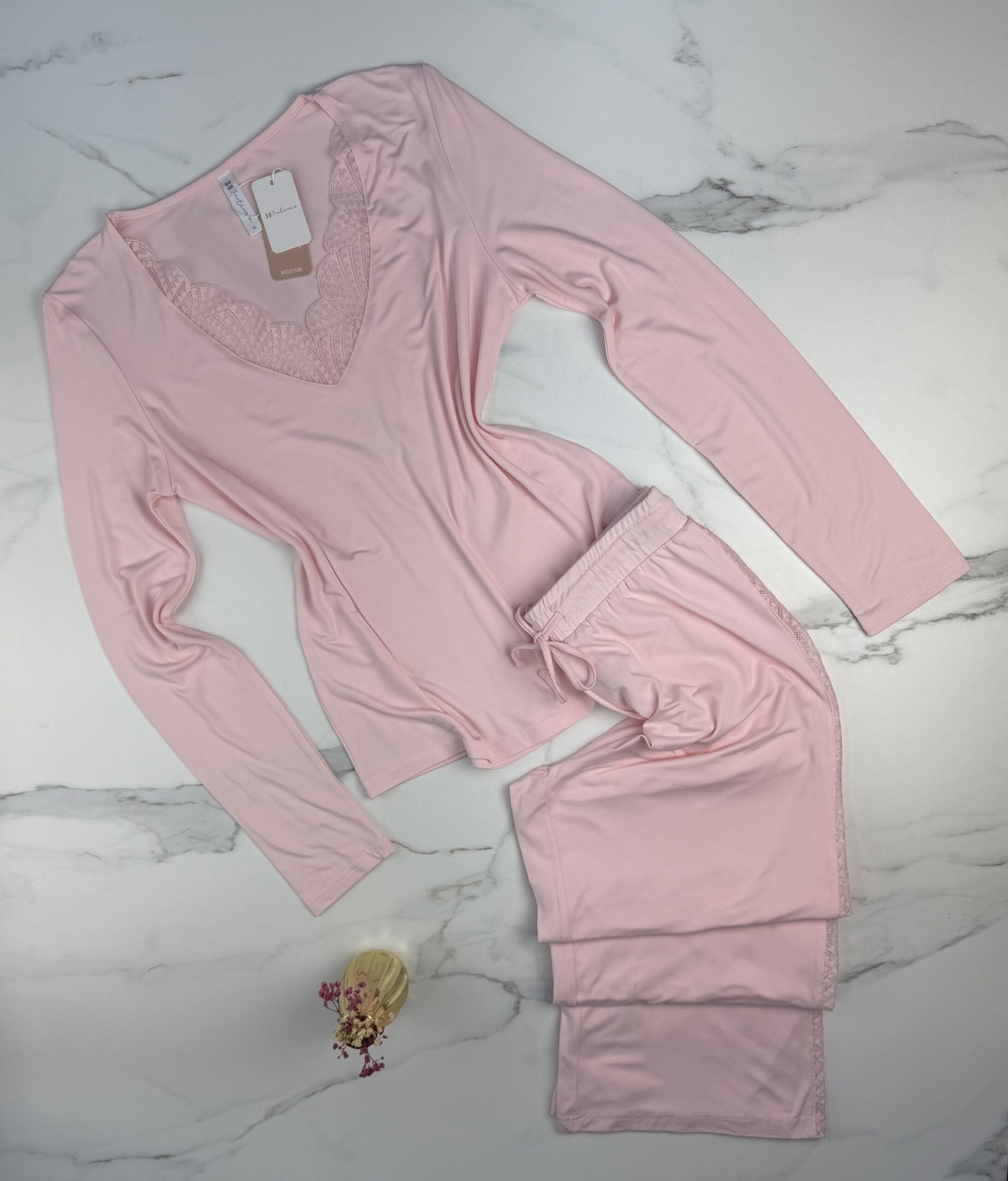 Pyjama haut manche longue " Rose "
