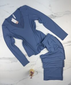 Pyjama haut manche longue " bleu ciel "