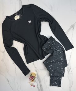 Alternative view of Pyjama haut manche longue " Noir "