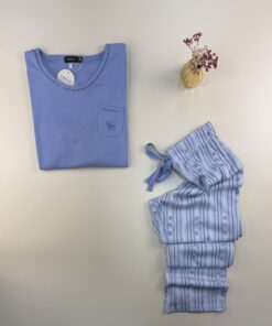 Alternative view of Pyjama haut manche longue " Bleu "