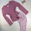 Pyjama haut manche longue " Rose "