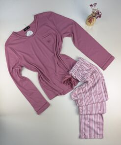 Pyjama haut manche longue " Rose "