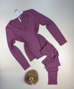 Pyjama haut manche longue " Rose "