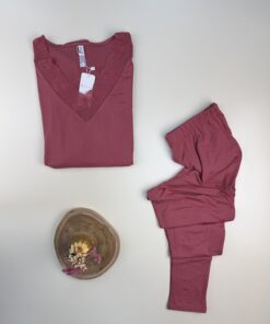 Alternative view of Pyjama haut manche longue " Saumon "