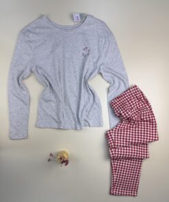 Alternative view of Pyjama haut manche longue - Primark -  " à carreaux rouge  "