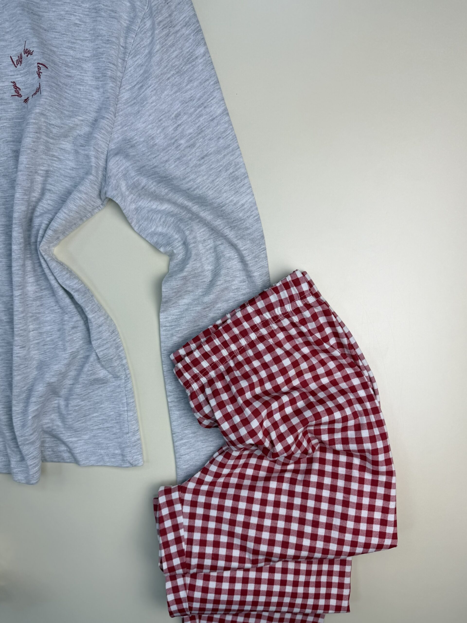 Pyjama haut manche longue - Primark - " à carreaux rouge " – Image 3