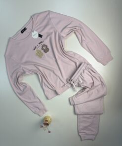 Pyjama pantalon haut manche longue " Rose clair "