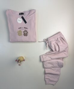 Alternative view of Pyjama pantalon haut manche longue   " Rose clair "
