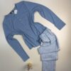 Pyjama pantalon haut manche longue " Bleu "