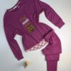 Pyjama pantalon haut manche longue " Rose "