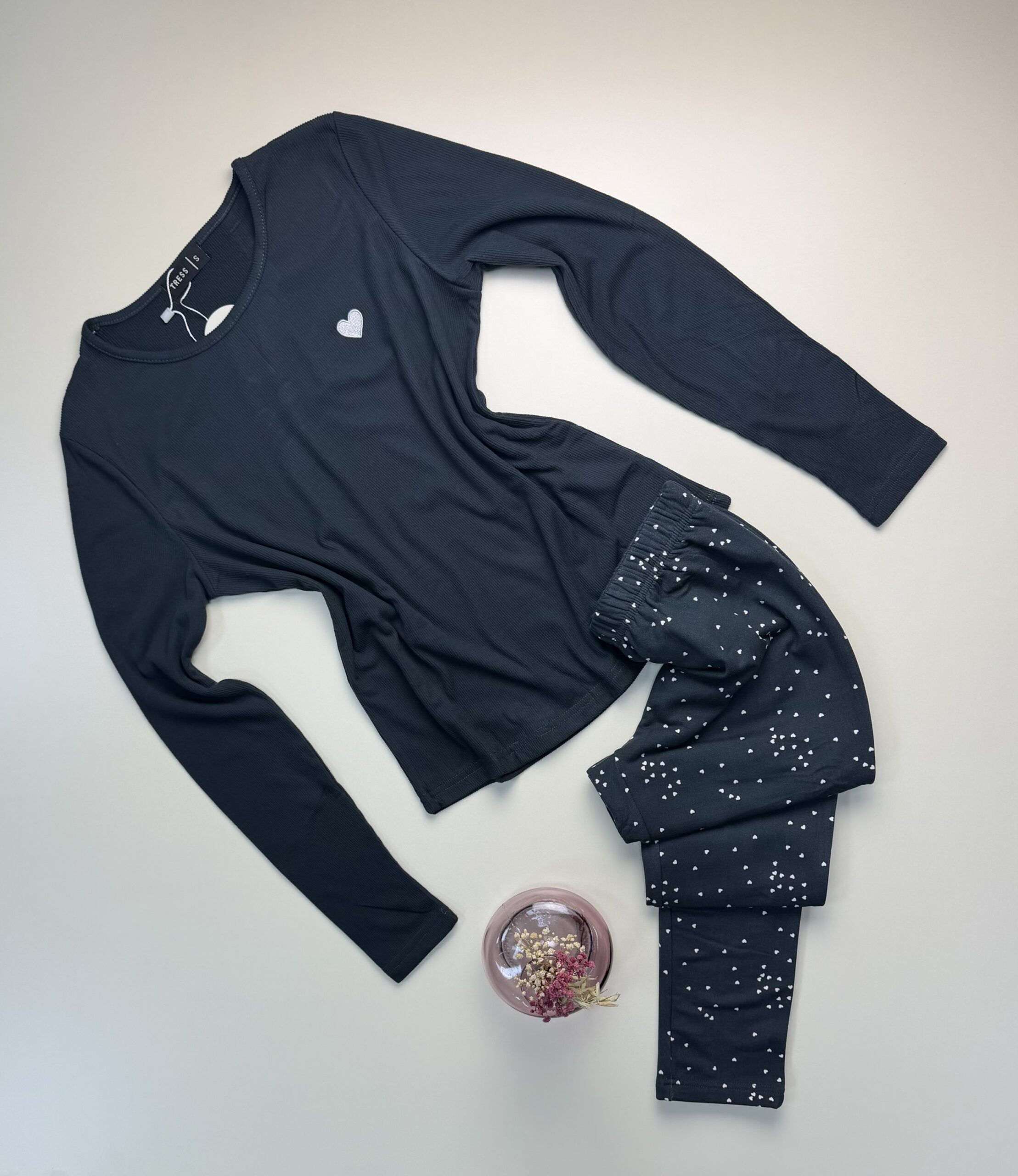 Pyjama haut manche longue " Noir "