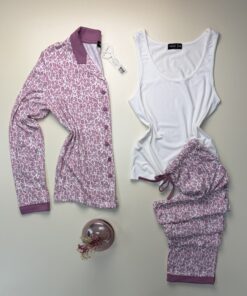 Alternative view of Pyjama 3 pcs " Léopard rose "