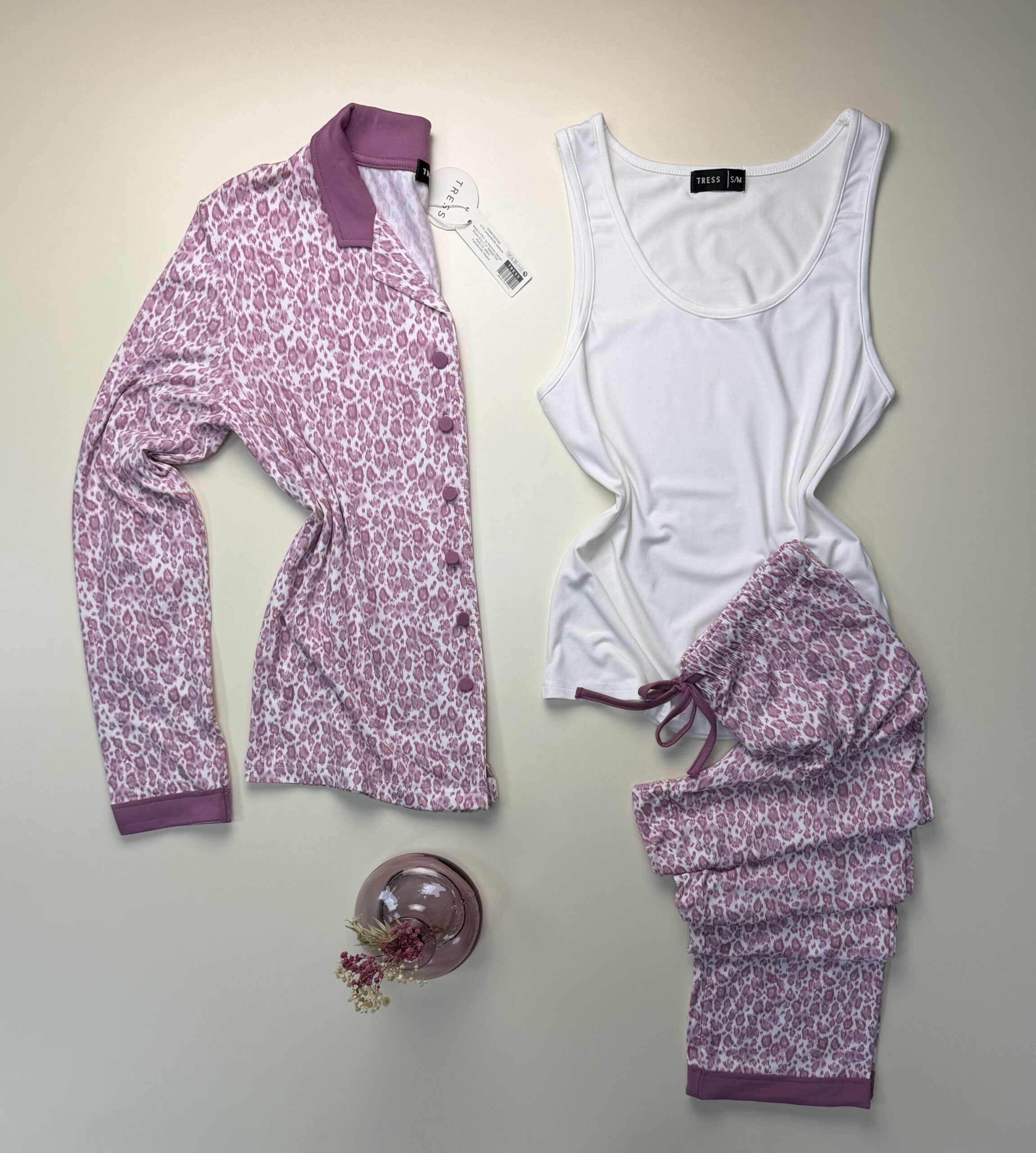 Pyjama 3 pcs " Léopard rose " – Image 2