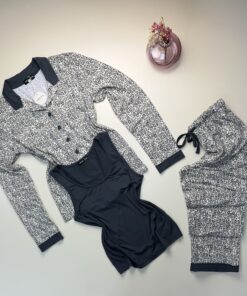 Pyjama 3 pcs " Léopard beige "