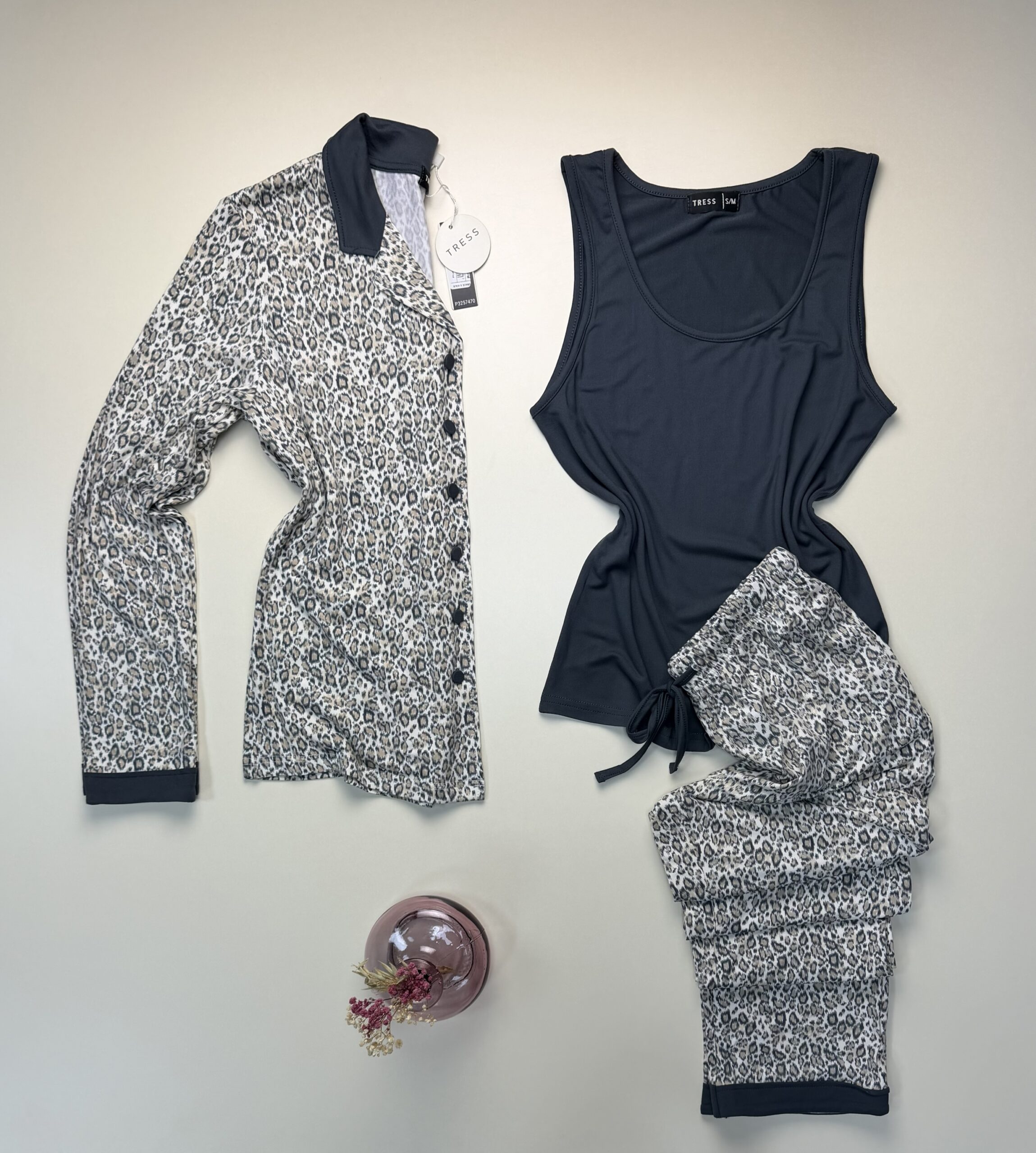 Pyjama 3 pcs " Léopard beige " – Image 2