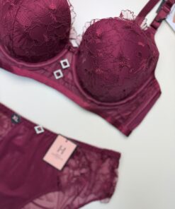 Alternative view of Ensemble 2 pcs H " bordeaux "