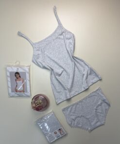 Tricot de peau + bas " Gris "