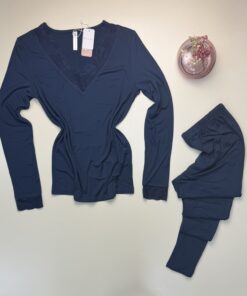 Alternative view of Pyjama haut manche longue " Bleu "