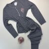 Pyjama pantalon haut manche longue " Gris "