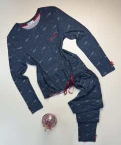 Pyjama pantalon haut manche longue " Bleu  "