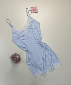 Alternative view of Ensemble nuisette peignoir "Bleu"