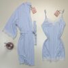 Ensemble nuisette peignoir "Bleu"
