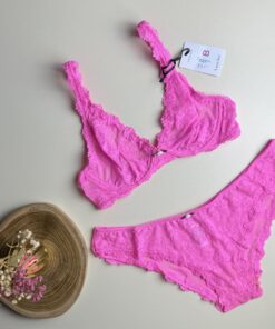 Ensemble 2 pcs Primark en dentelle  "Fushia"