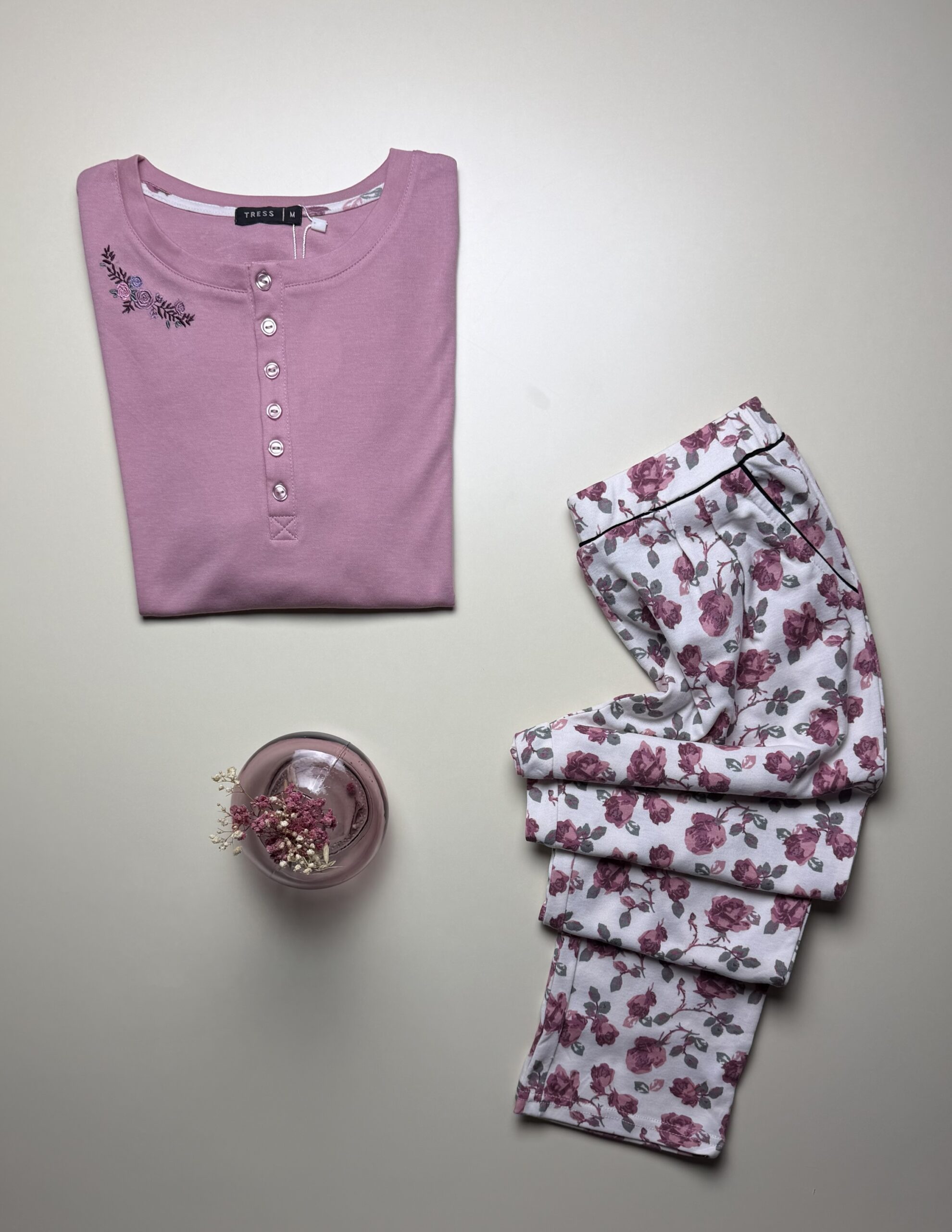 Pyjama Manche Longue "Rose" – Image 2