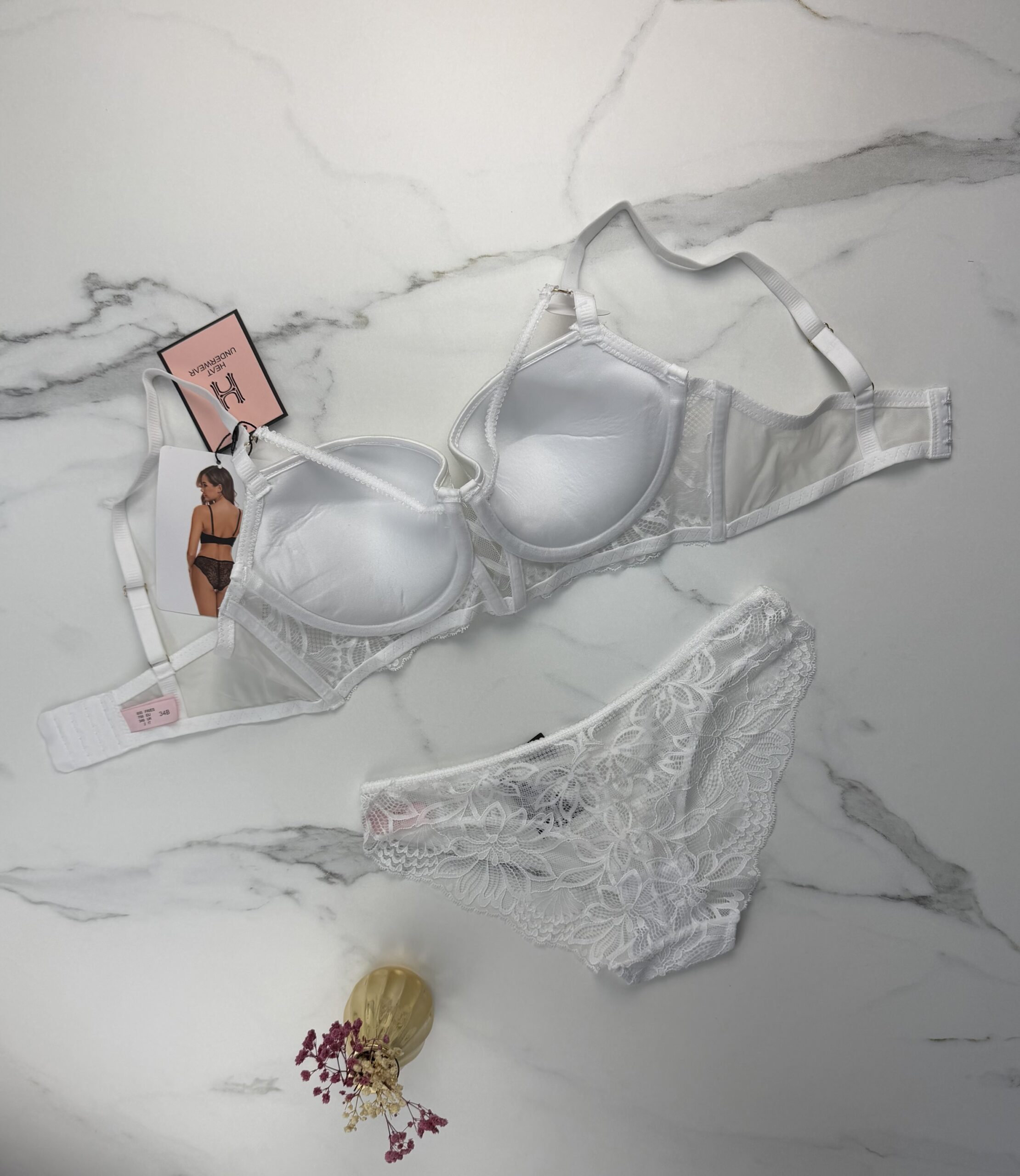 Ensemble 2pcs H Push up " Blanc " – Image 4