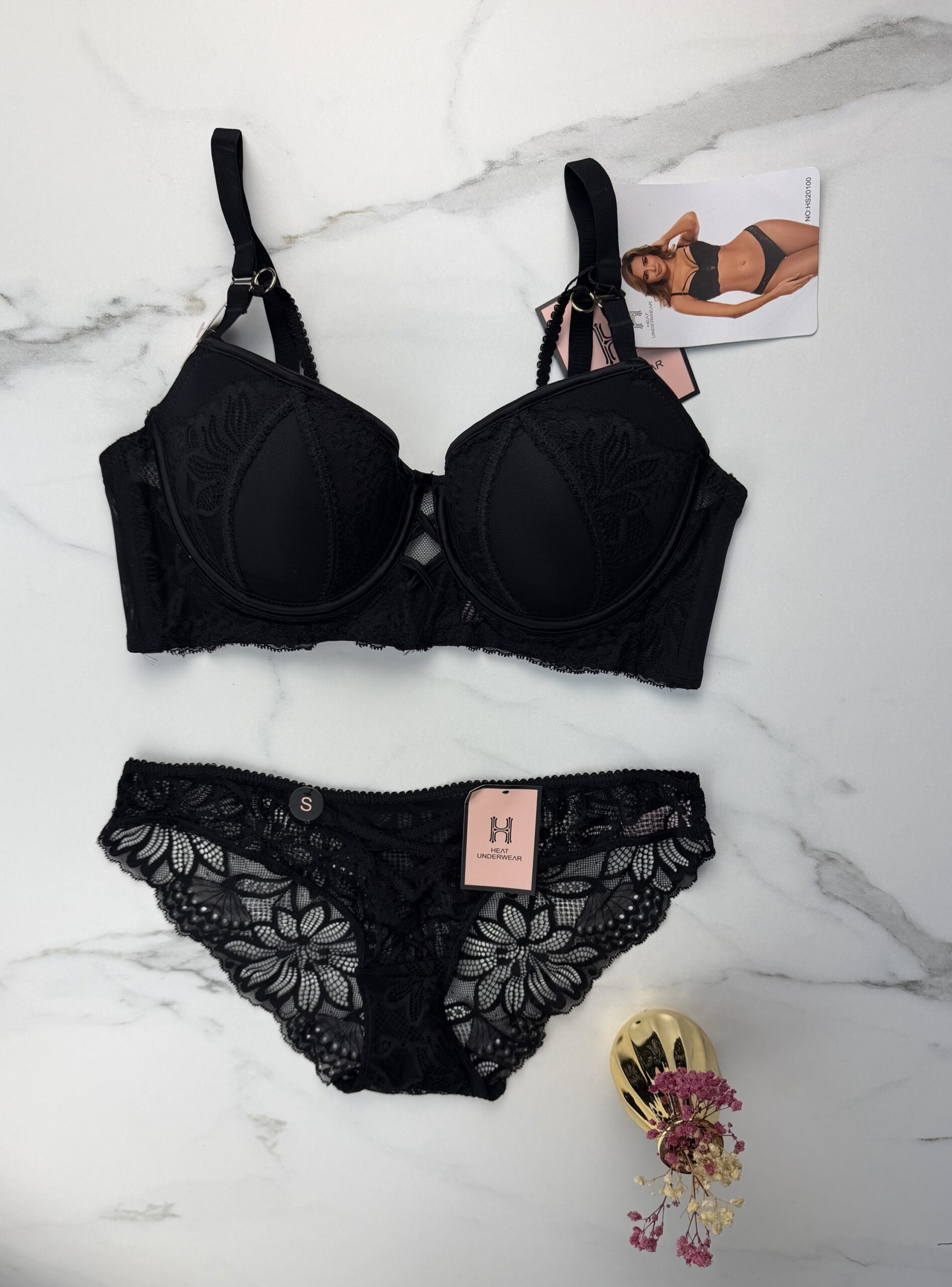 Ensemble 2pcs H Push up " Noir " – Image 6