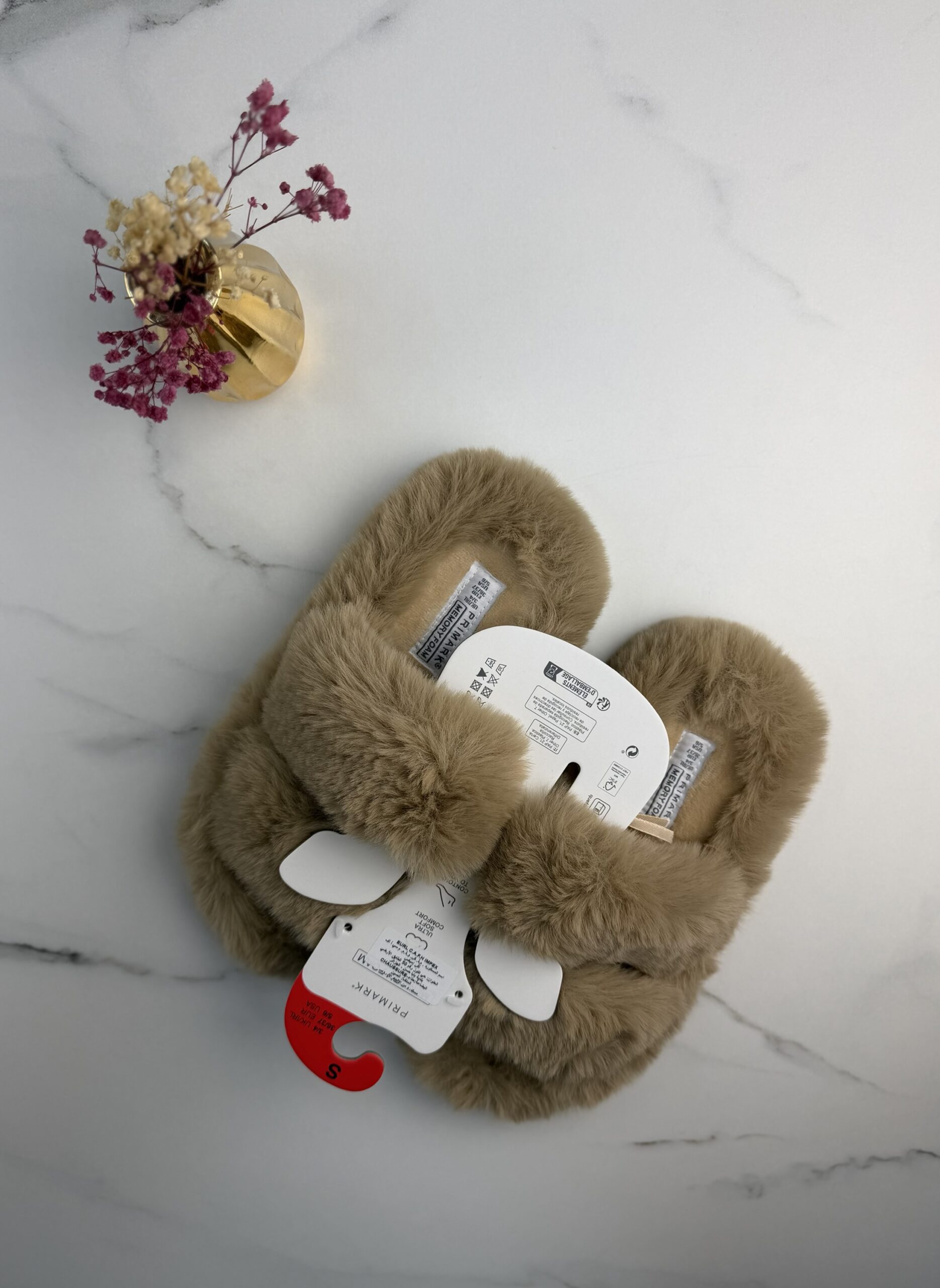 Pantoufle en fourrure - Primark - Camel