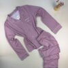 Pyjama boutonné haut manche longue " Rose "