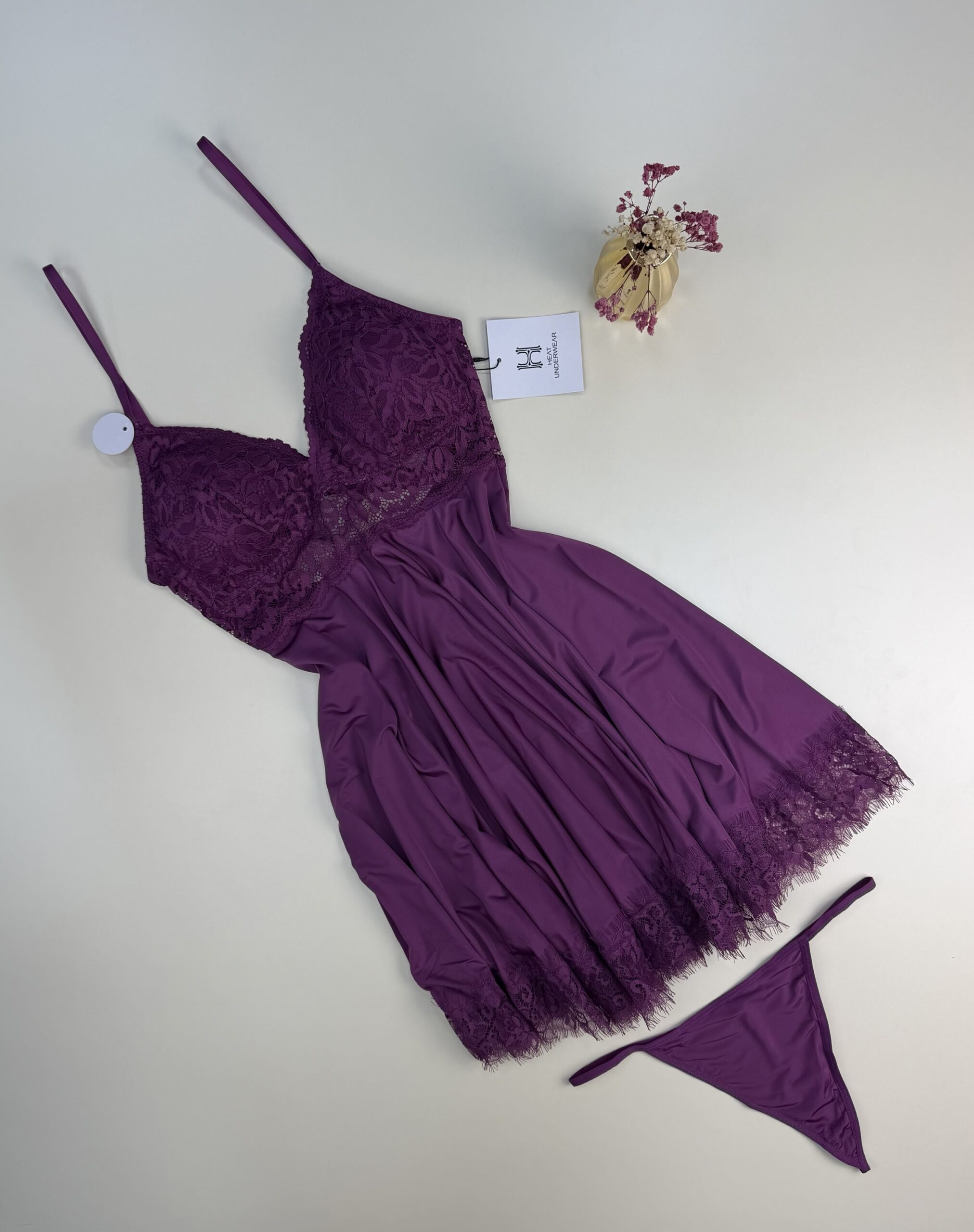 Nuisette + Bas H " aubergine" – Image 3