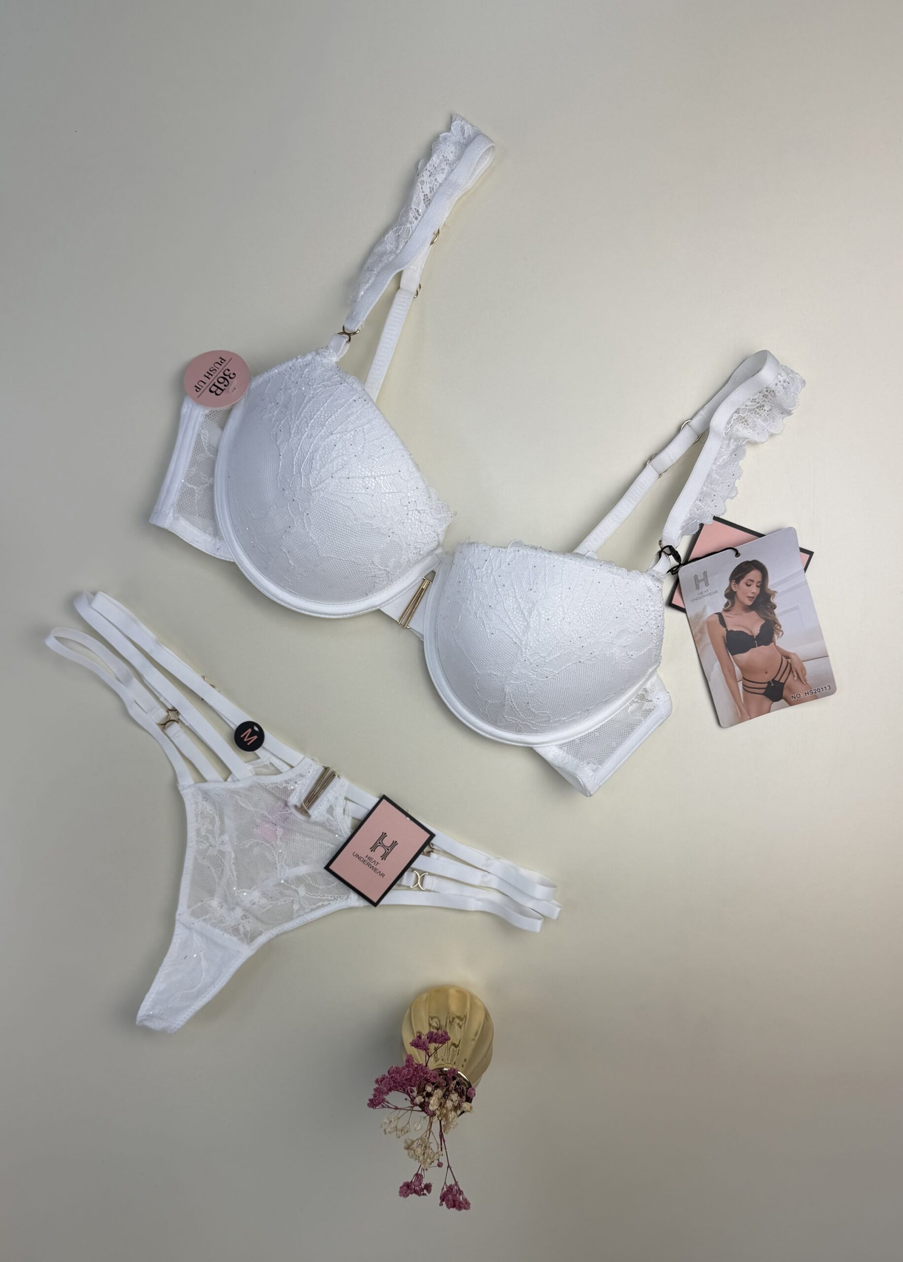 Ensemble 2pcs H push up "Blanc"