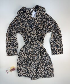 Alternative view of Robe de chambre Sans Capuche " Léopard beige"