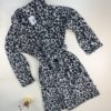 Robe de chambre Sans Capuche " Léopard gris"