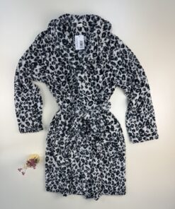 Alternative view of Robe de chambre Sans Capuche " Léopard gris"