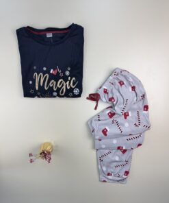 Alternative view of Pyjama Manche Longue Magic "Bleu nuit"